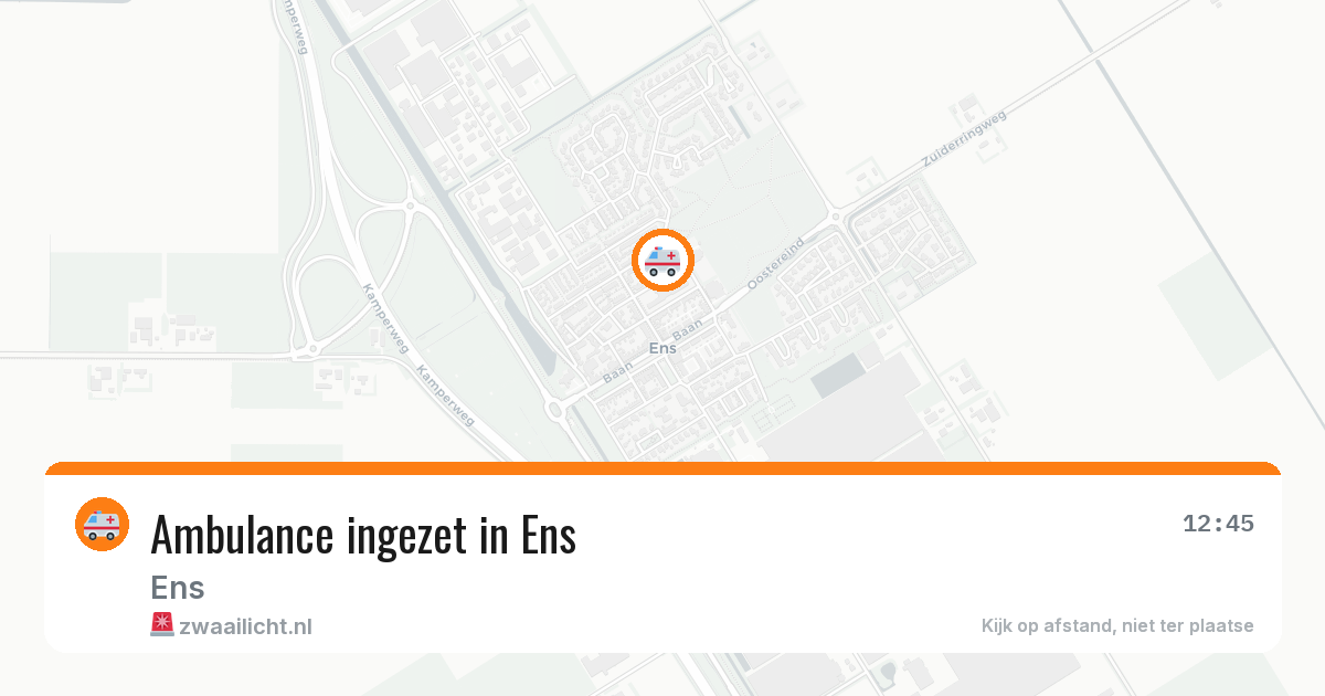 Ambulance ingezet in Ens — 28 jul 2026