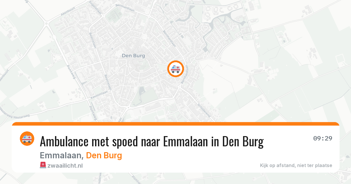 Ambulance met spoed naar Emmalaan in Den Burg — 3 jul 2026
