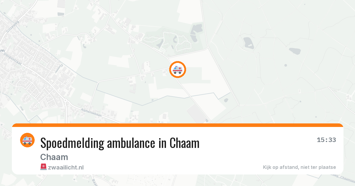 Spoedmelding ambulance in Chaam — 13 aug 2026