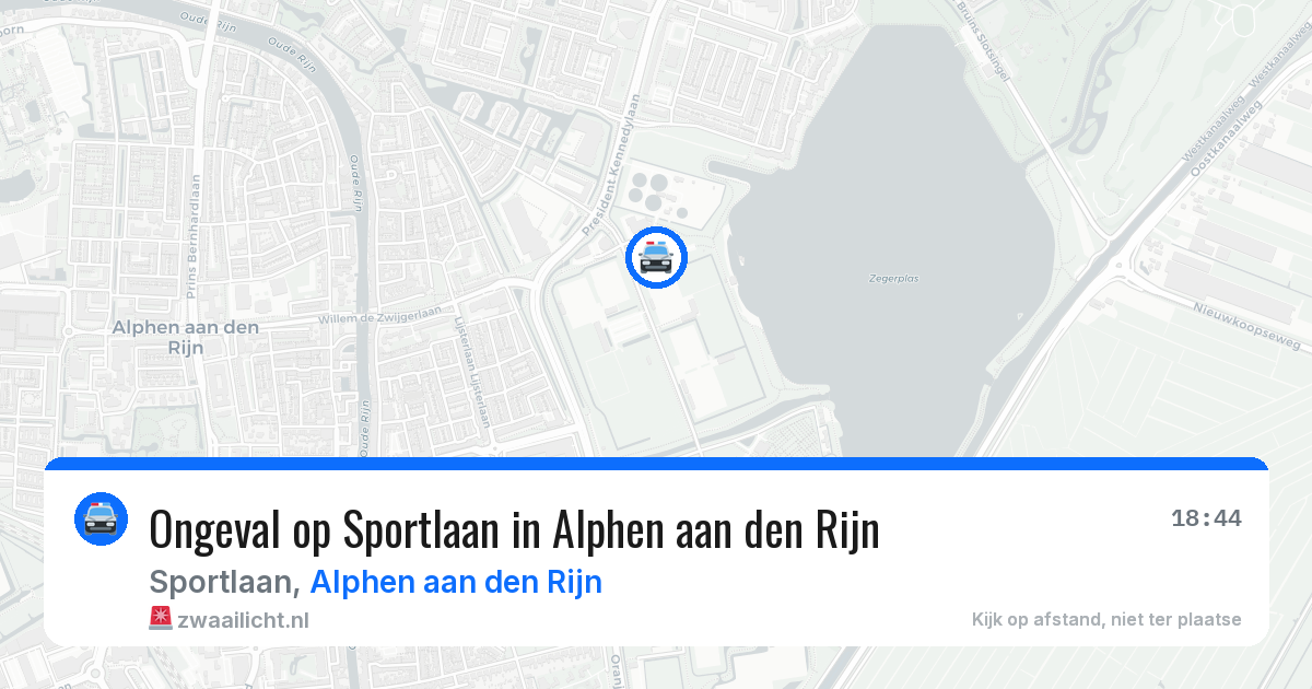 Ongeval op Sportlaan in Alphen aan den Rijn — 13 aug 2026