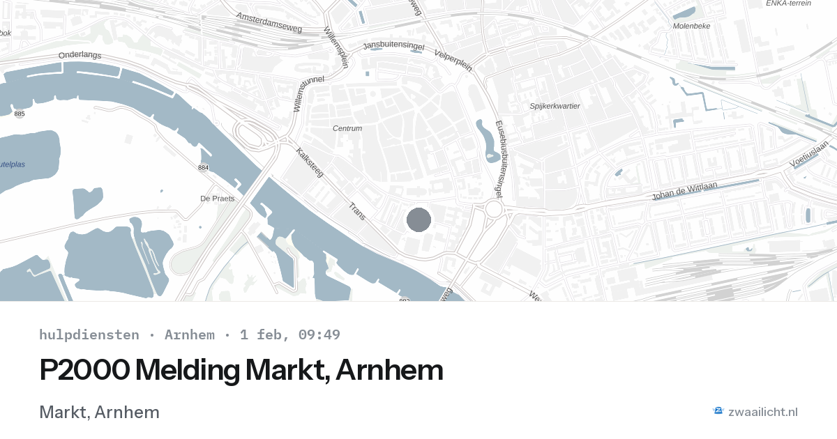 P2000 Melding Markt, Arnhem — 1 feb 2026