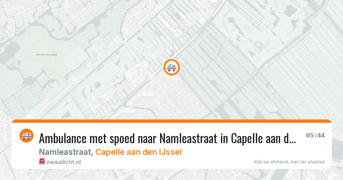 Ambulance met spoed naar Namleastraat in Capelle aan den IJssel — 18 jul 2026