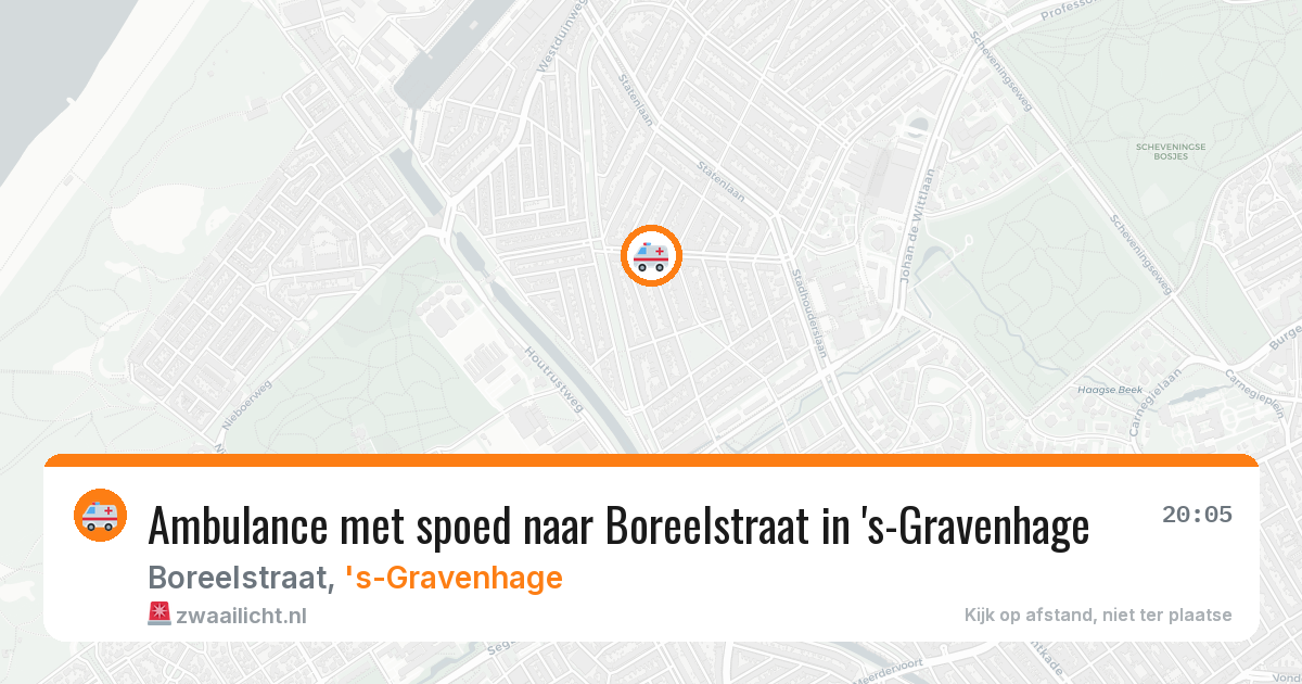 Ambulance met spoed naar Boreelstraat in 's-Gravenhage — 4 jul 2026