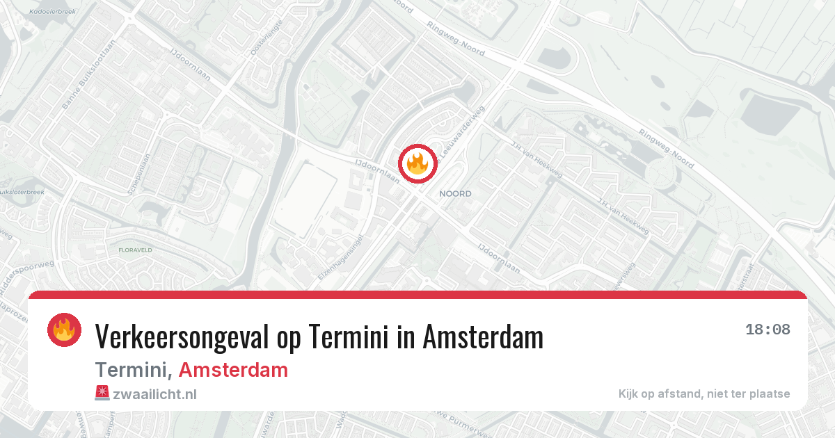 Verkeersongeval op Termini in Amsterdam — 21 apr 2026
