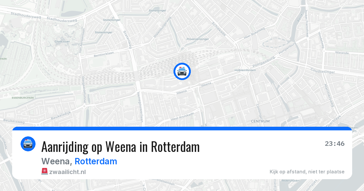 Aanrijding op Weena in Rotterdam — 26 jun 2026