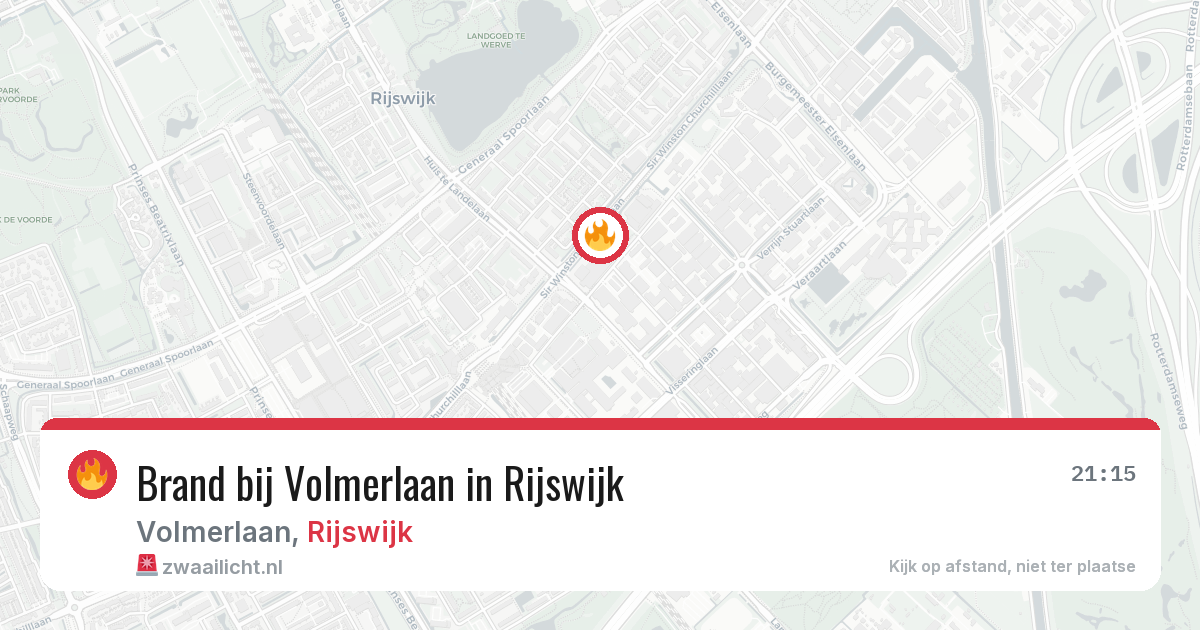 Brand bij Volmerlaan in Rijswijk — 25 jun 2026
