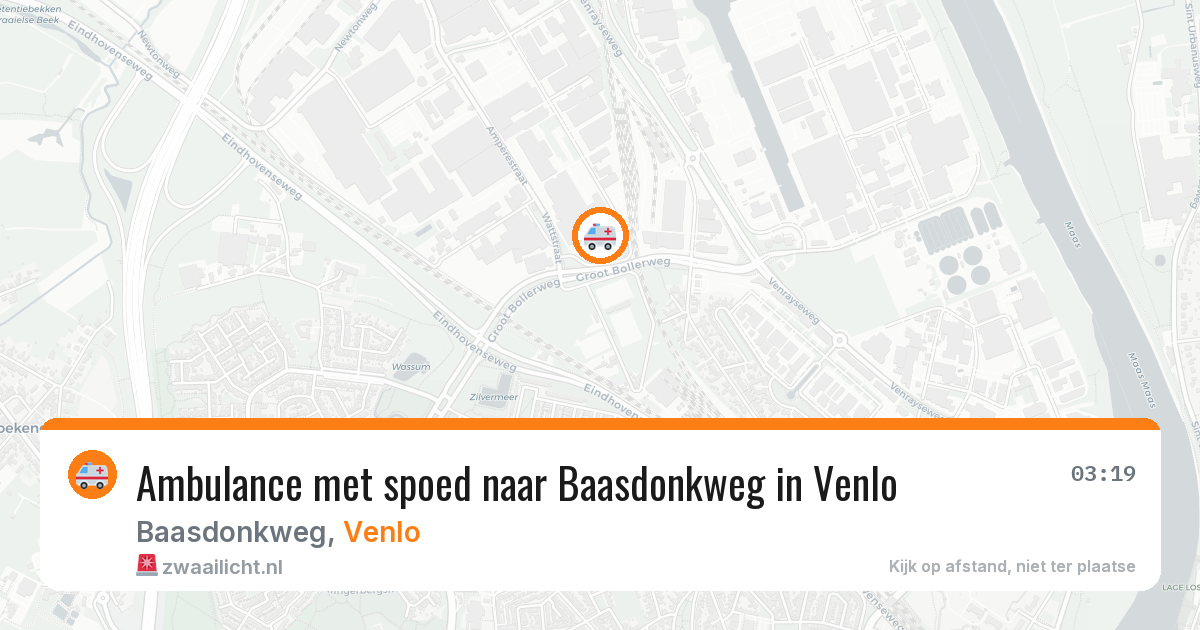 Ambulance met spoed naar Baasdonkweg in Venlo — 29 jul 2026