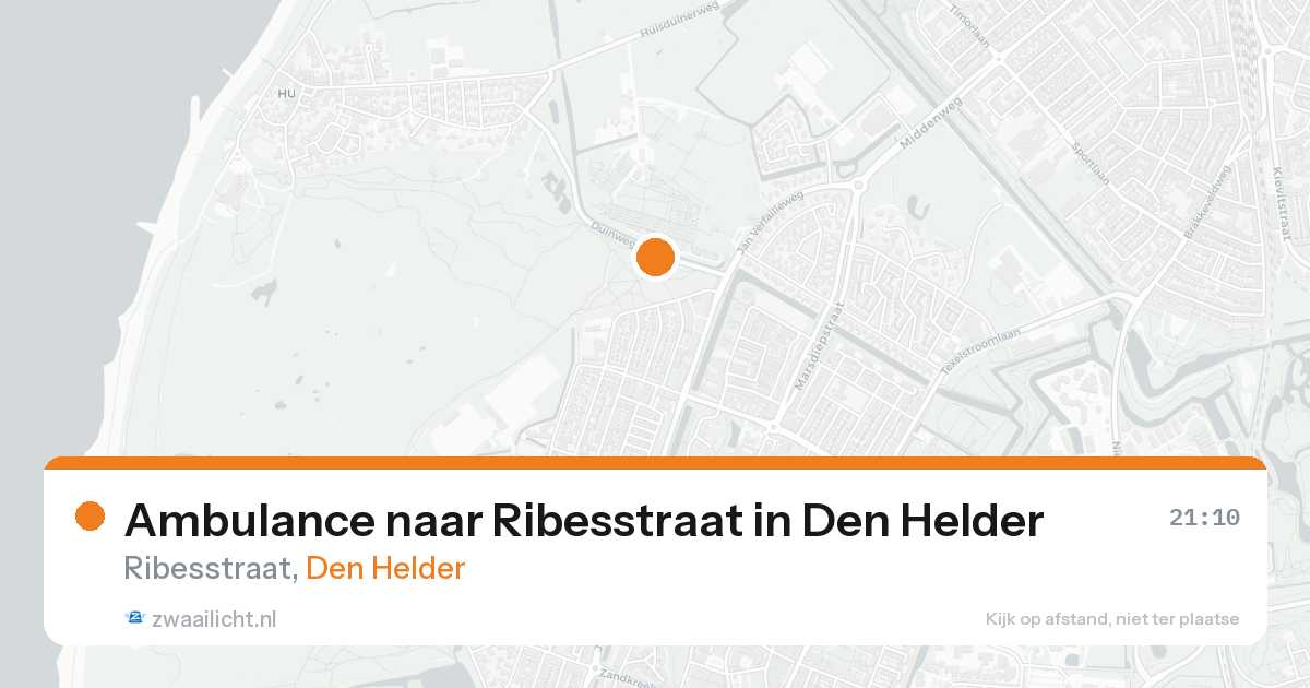 Ambulance naar Ribesstraat in Den Helder — 20 aug 2026