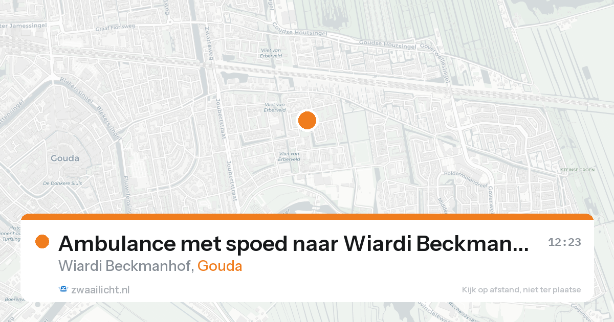 Ambulance met spoed naar Wiardi Beckmanhof in Gouda — 18 jun 2026