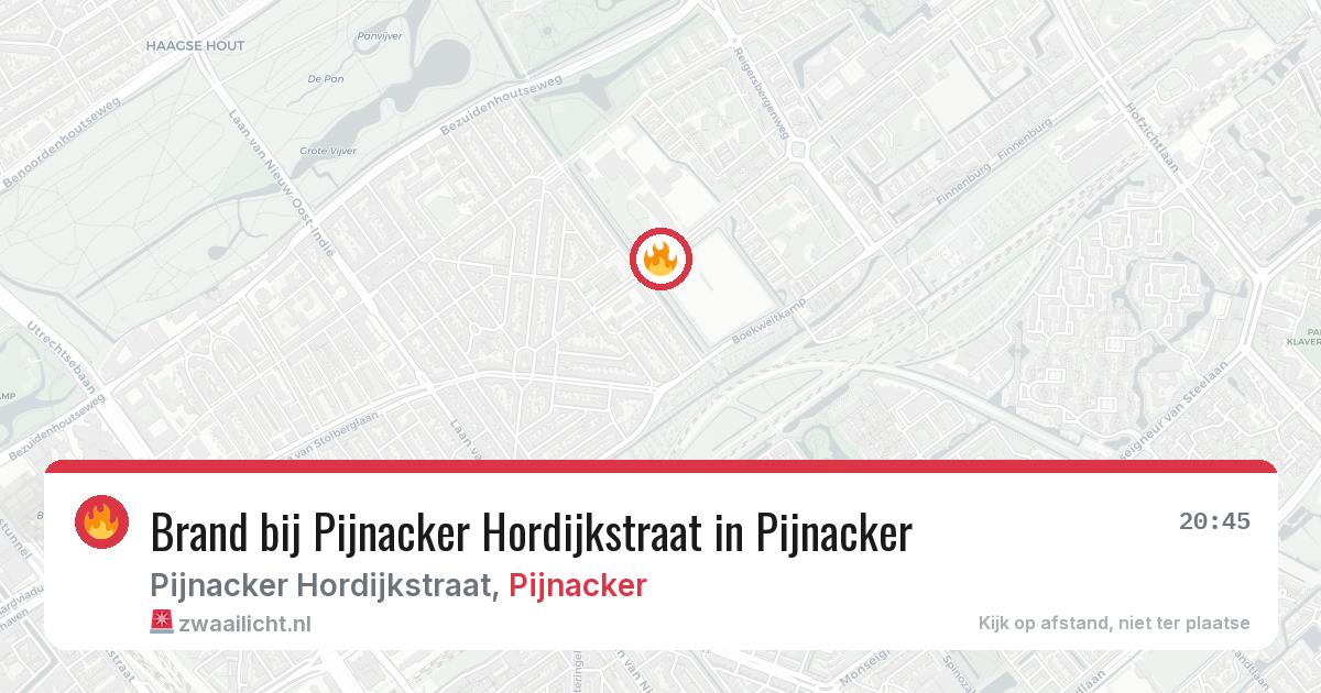 Brand bij Pijnacker Hordijkstraat in Pijnacker — 3 jul 2026