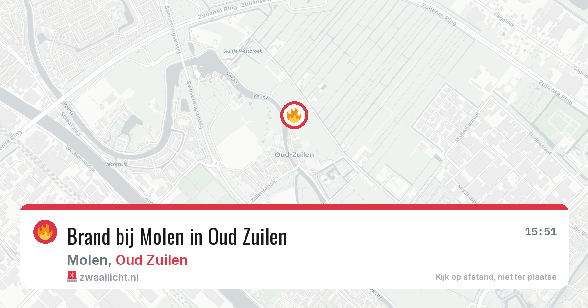 Brand bij Molen in Oud Zuilen — 6 jul 2026