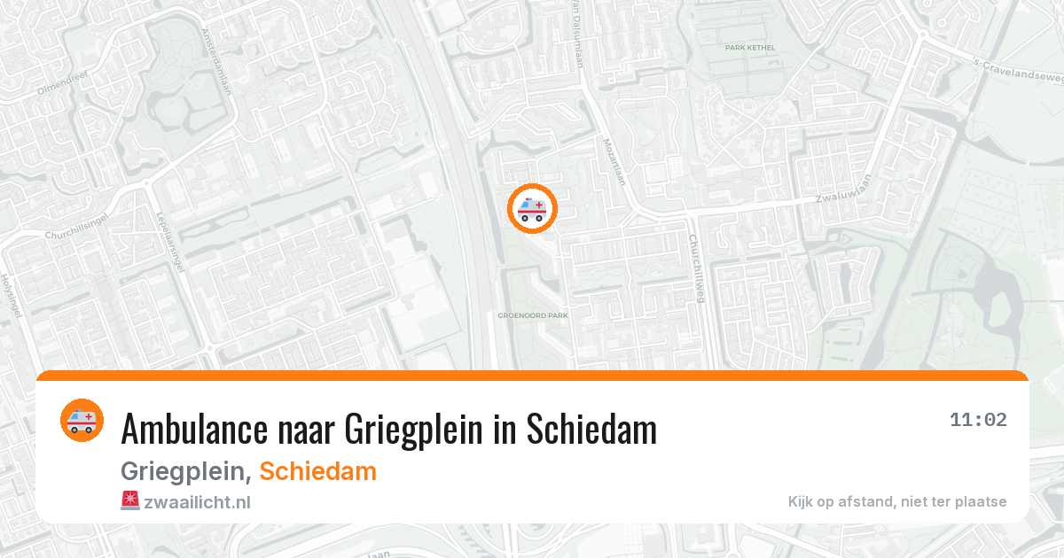 Ambulance naar Griegplein in Schiedam — 21 jun 2026