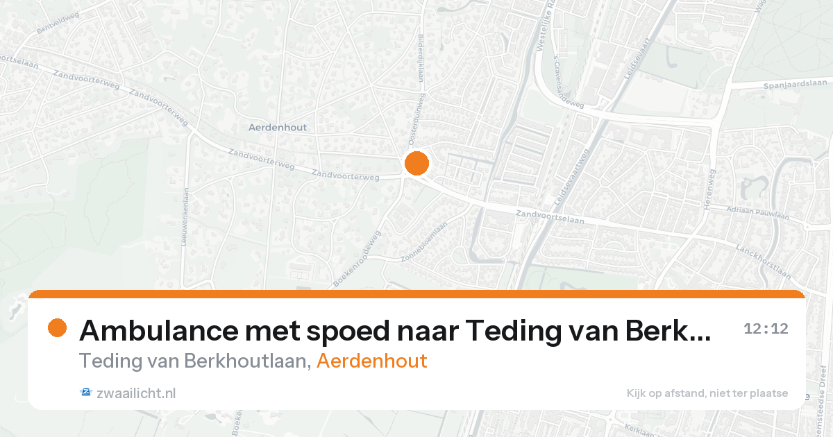 Ambulance met spoed naar Teding van Berkhoutlaan in Aerdenhout — 14 aug 2026