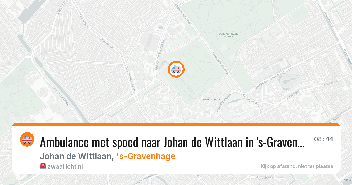 Ambulance met spoed naar Johan de Wittlaan in 's-Gravenhage — 20 jun 2026