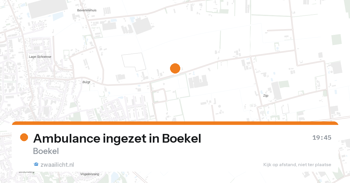 Ambulance ingezet in Boekel — 25 aug 2026