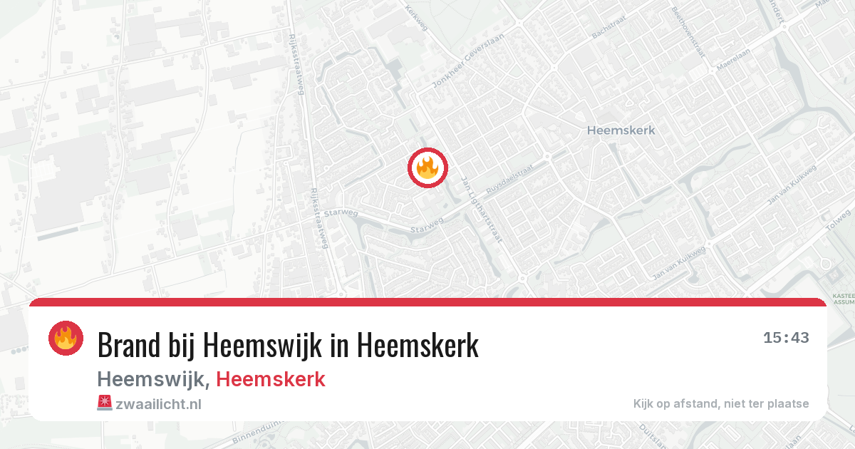Brand bij Heemswijk in Heemskerk — 29 mei 2026
