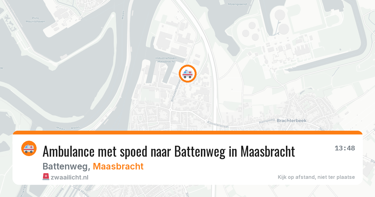Ambulance met spoed naar Battenweg in Maasbracht — 4 jul 2026