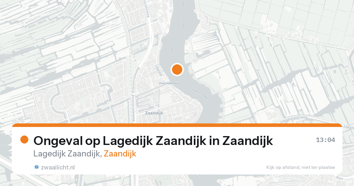 Ongeval op Lagedijk Zaandijk in Zaandijk — 18 aug 2026