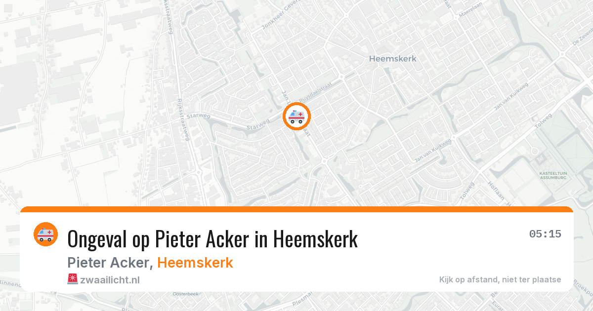 Ongeval op Pieter Acker in Heemskerk — 12 apr 2026