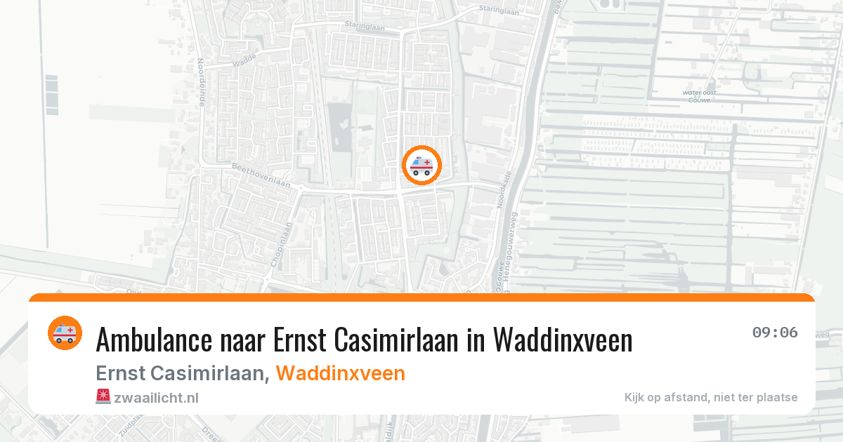 Ambulance naar Ernst Casimirlaan in Waddinxveen — 18 mei 2026