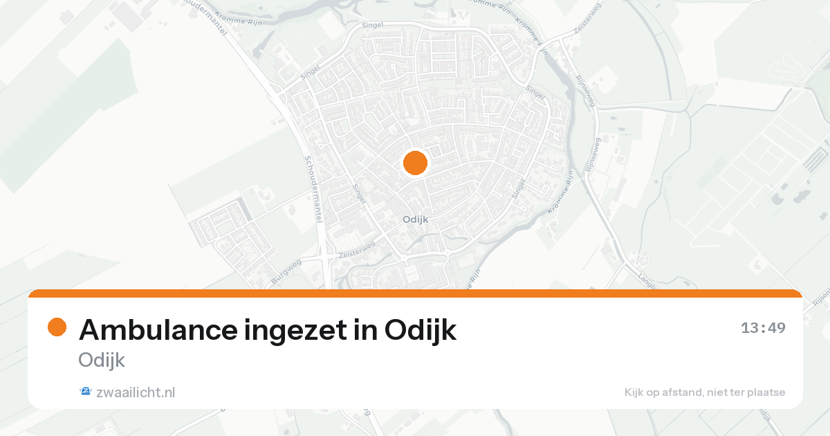 Ambulance ingezet in Odijk — 4 aug 2026