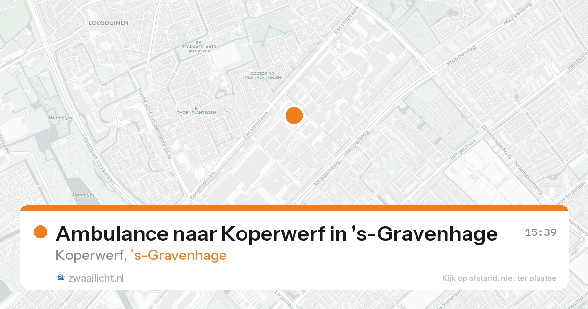 Ambulance naar Koperwerf in 's-Gravenhage — 24 aug 2026