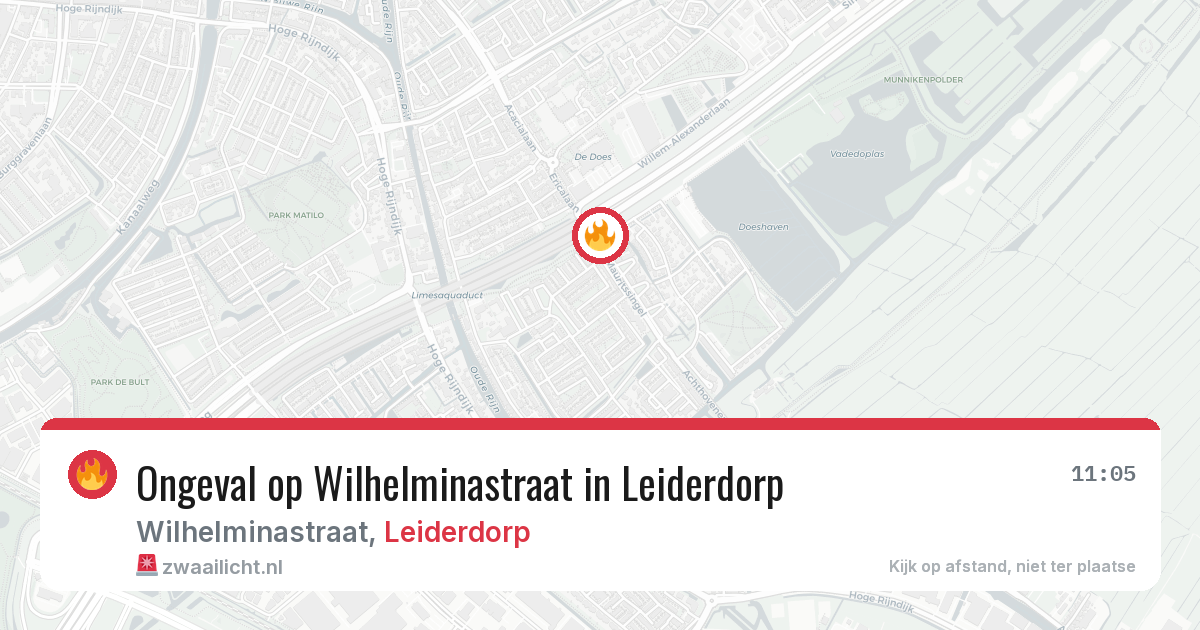 Ongeval op Wilhelminastraat in Leiderdorp — 13 jun 2026