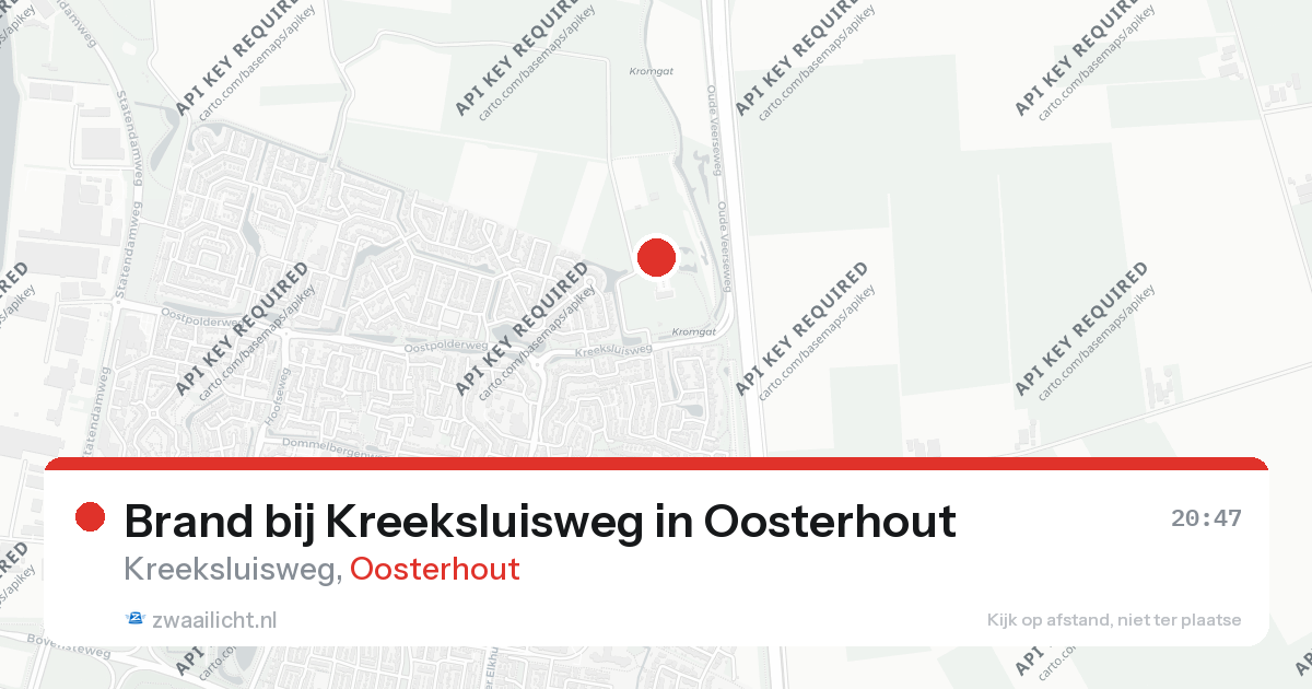 Brand bij Kreeksluisweg in Oosterhout — 21 jun 2026