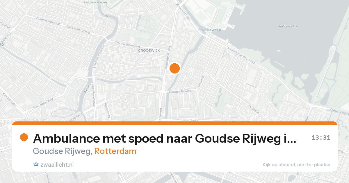 Ambulance met spoed naar Goudse Rijweg in Rotterdam — 14 jul 2026
