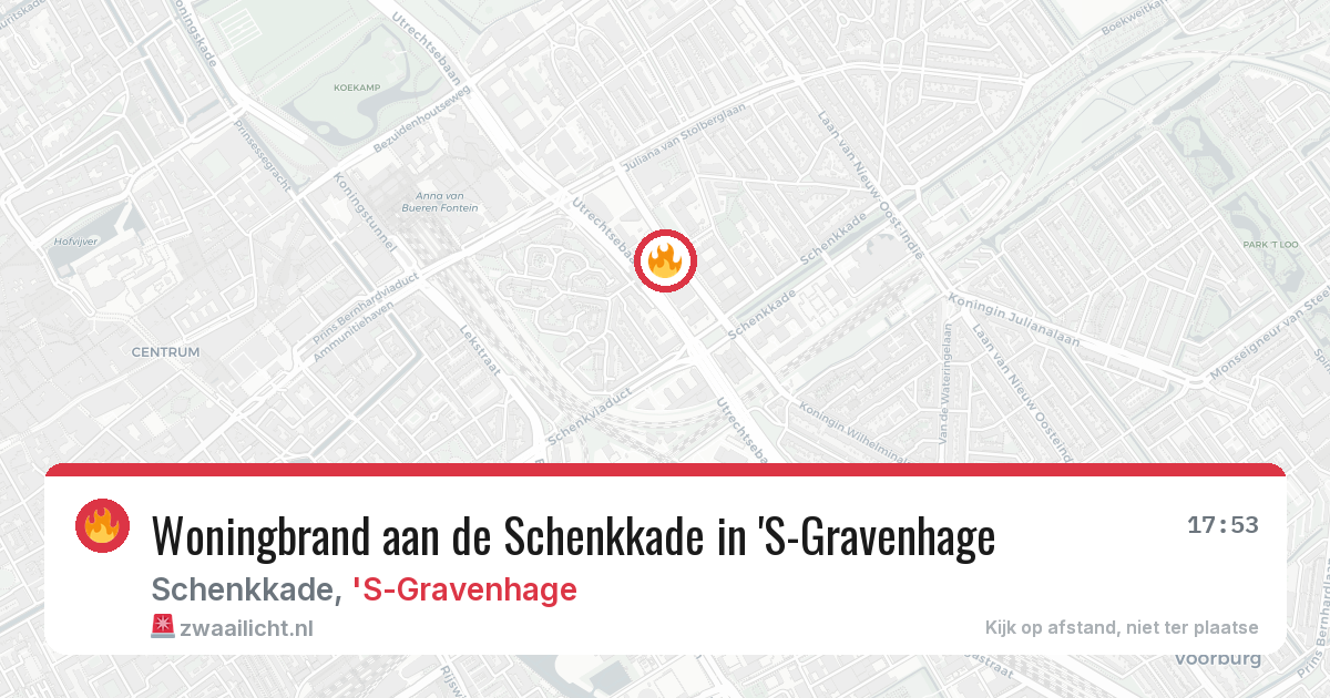 Woningbrand aan de Schenkkade in 'S-Gravenhage — 18 jan 2026