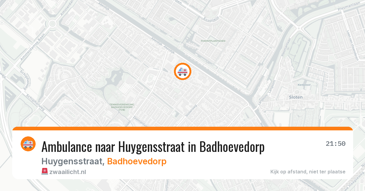 Ambulance naar Huygensstraat in Badhoevedorp — 11 aug 2026