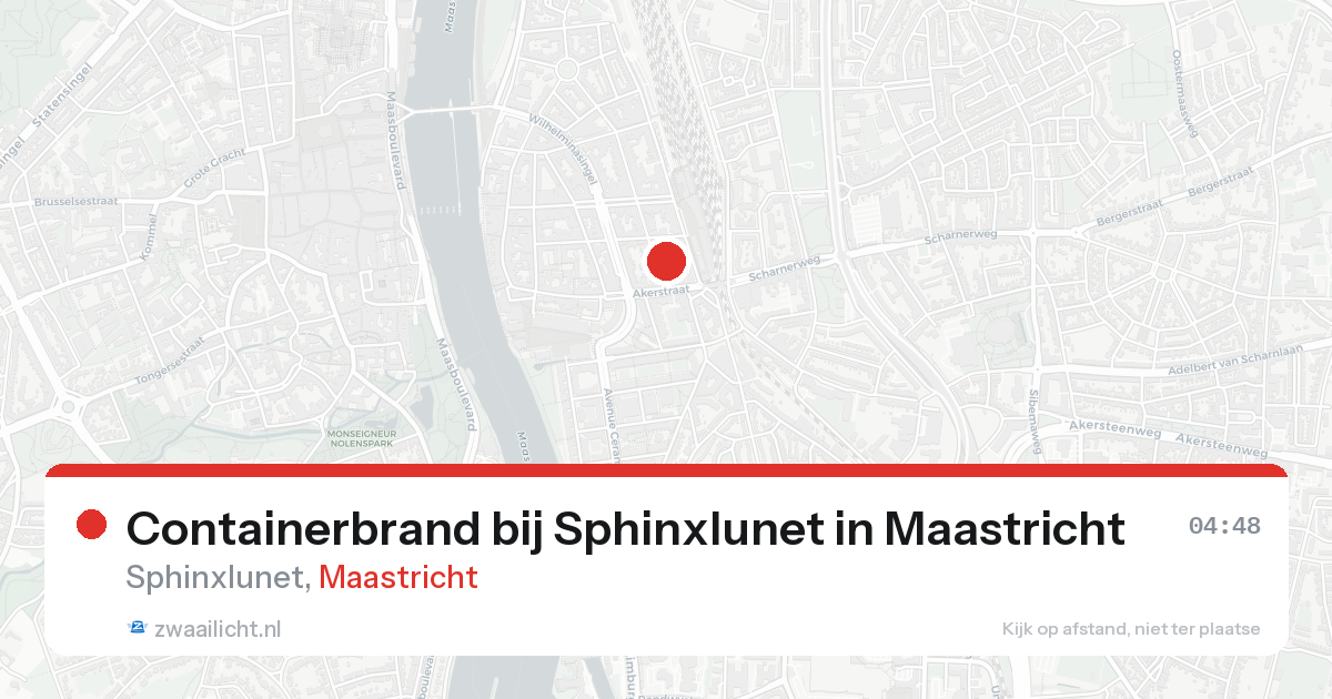 Containerbrand bij Sphinxlunet in Maastricht — 21 aug 2026