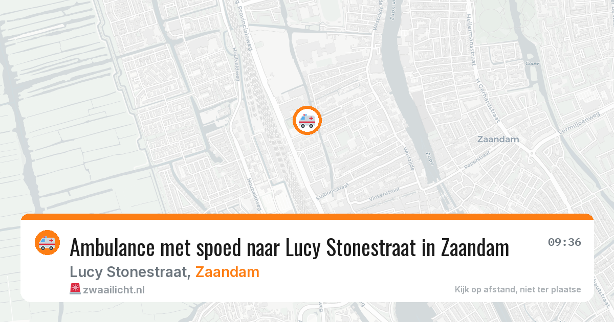 Ambulance met spoed naar Lucy Stonestraat in Zaandam — 20 feb 2026