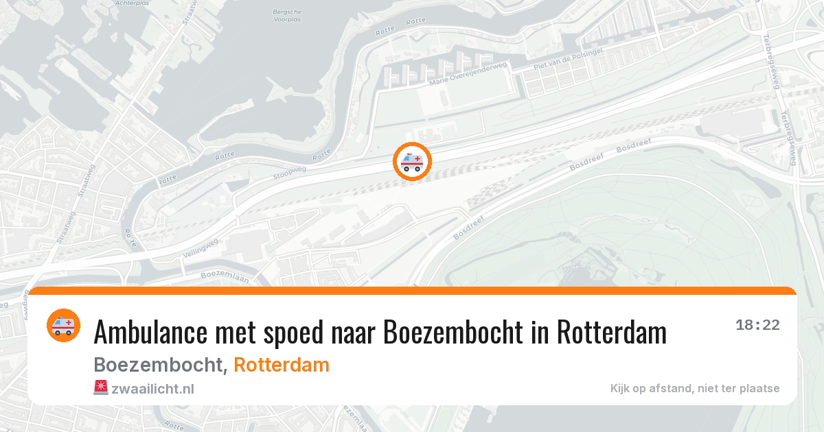 Ambulance met spoed naar Boezembocht in Rotterdam — 18 jun 2026