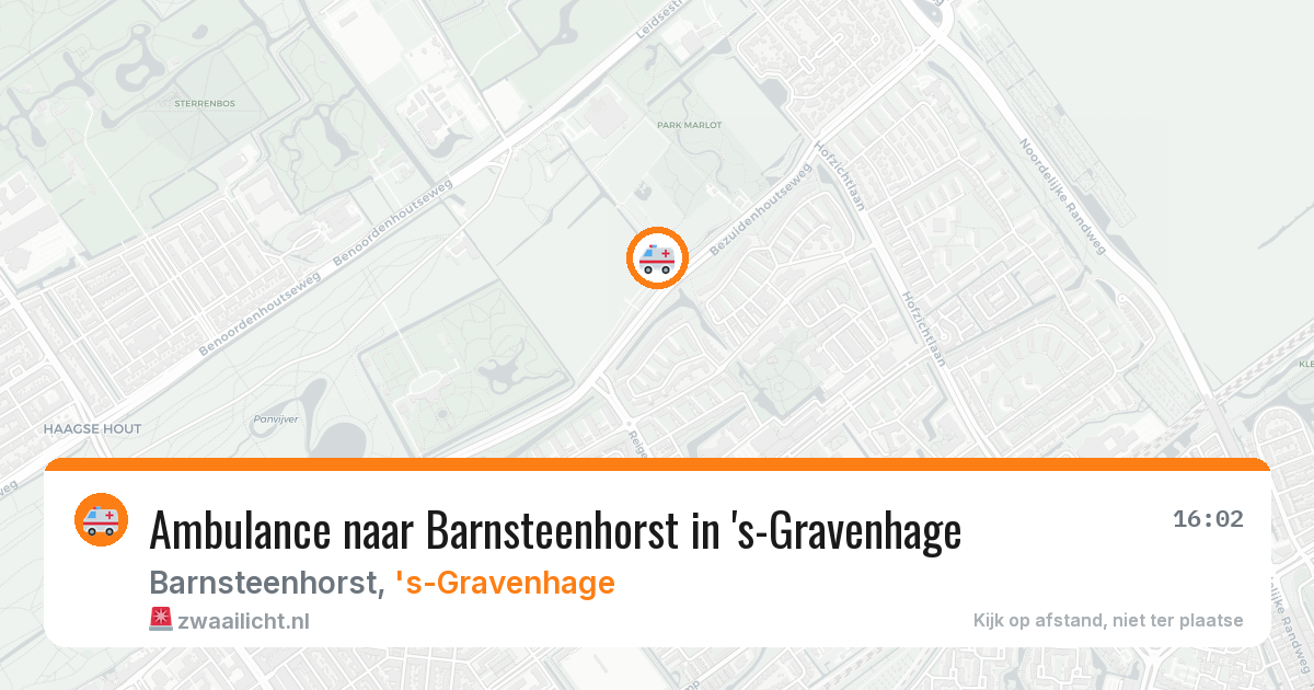Ambulance naar Barnsteenhorst in 's-Gravenhage — 13 aug 2026