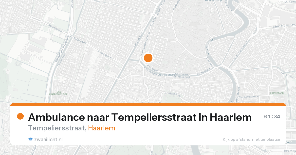 Ambulance naar Tempeliersstraat in Haarlem — 21 aug 2026
