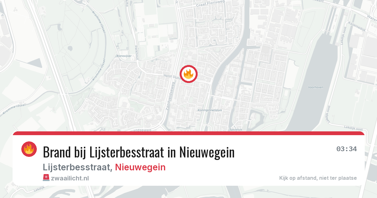 Brand bij Lijsterbesstraat in Nieuwegein — 24 apr 2026