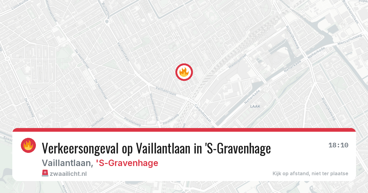 Verkeersongeval op Vaillantlaan in 'S-Gravenhage — 9 apr 2026
