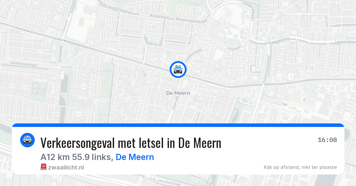 Verkeersongeval met letsel in De Meern — 5 jun 2026