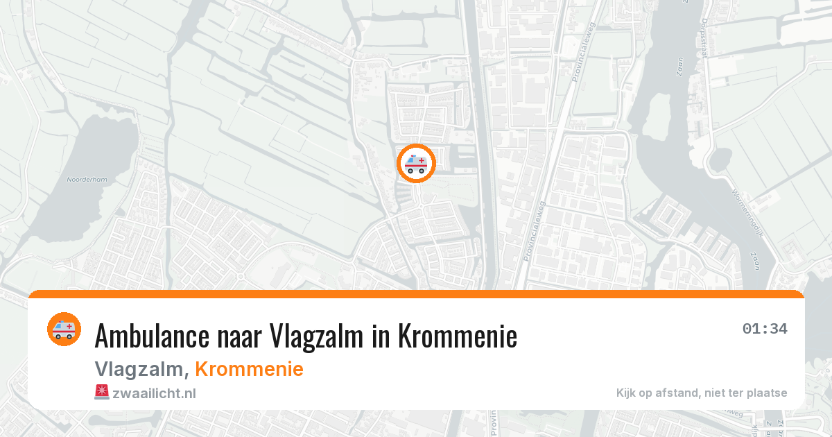 Ambulance naar Vlagzalm in Krommenie — 20 apr 2026