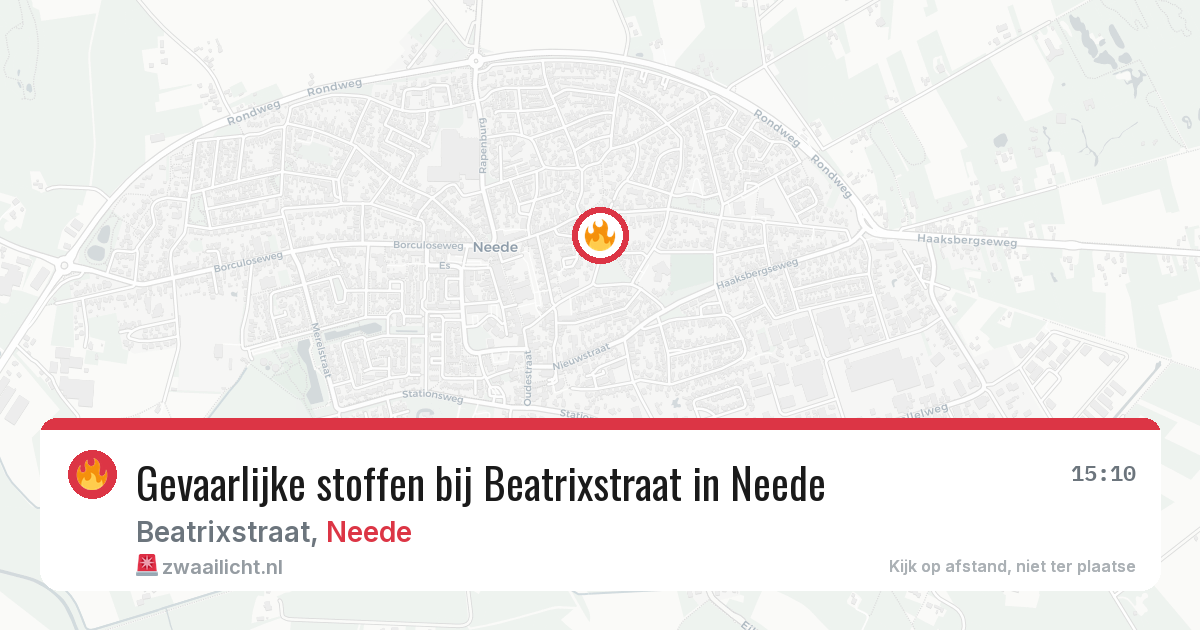 Gevaarlijke stoffen bij Beatrixstraat in Neede — 4 jul 2026
