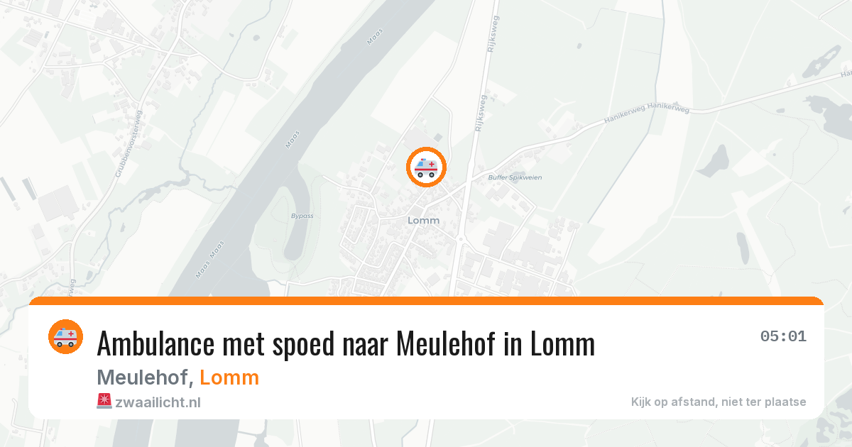 Ambulance met spoed naar Meulehof in Lomm — 30 jul 2026