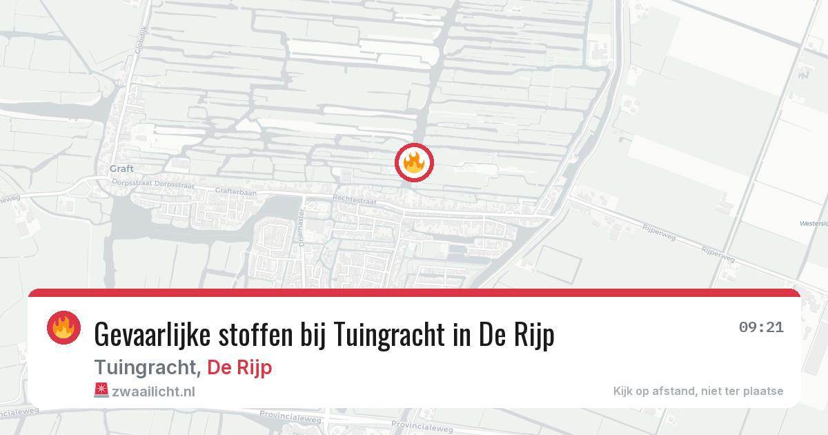 Gevaarlijke stoffen bij Tuingracht in De Rijp — 21 jul 2026