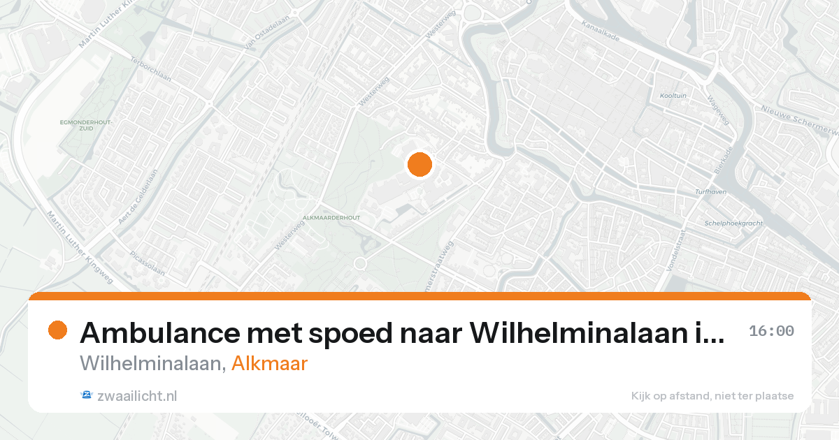Ambulance met spoed naar Wilhelminalaan in Alkmaar — 24 aug 2026