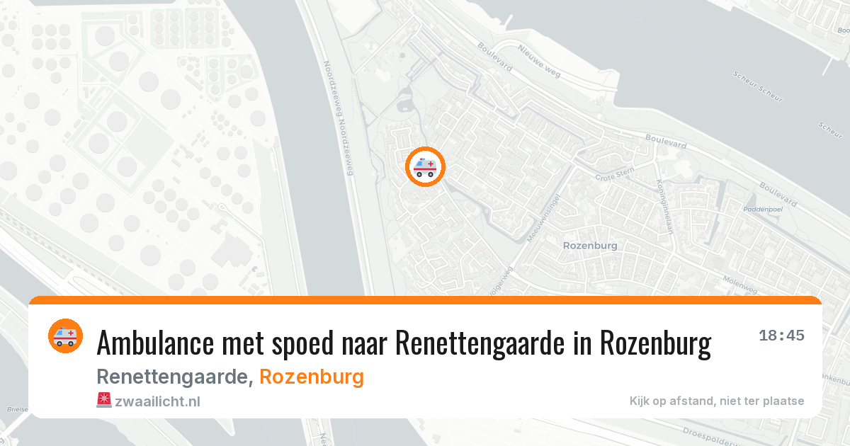 Ambulance met spoed naar Renettengaarde in Rozenburg — 3 aug 2026