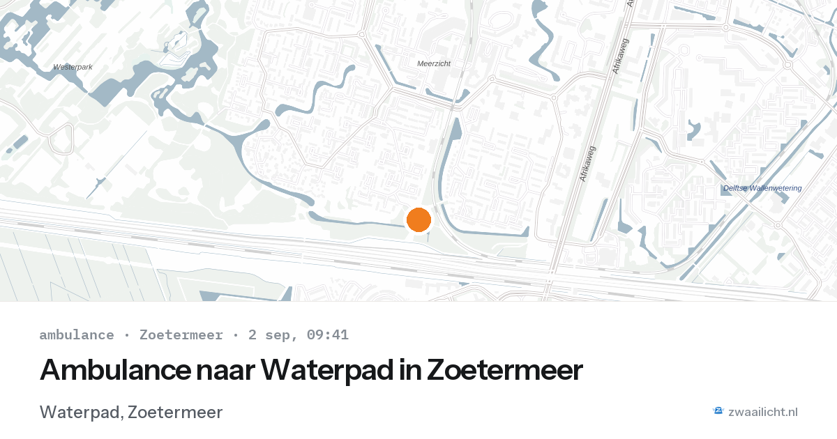 Ambulance naar Waterpad in Zoetermeer — 2 sep 2026