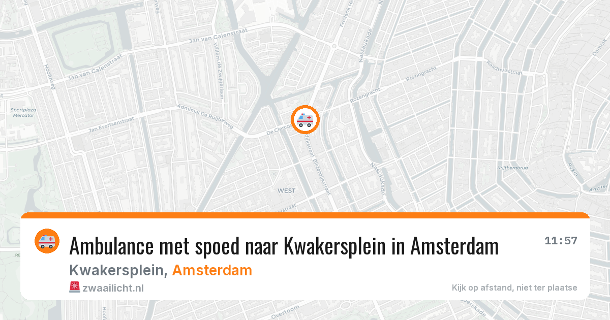 Ambulance met spoed naar Kwakersplein in Amsterdam — 26 jun 2026