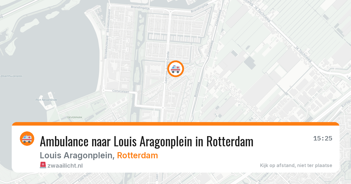 Ambulance naar Louis Aragonplein in Rotterdam — 13 mei 2026