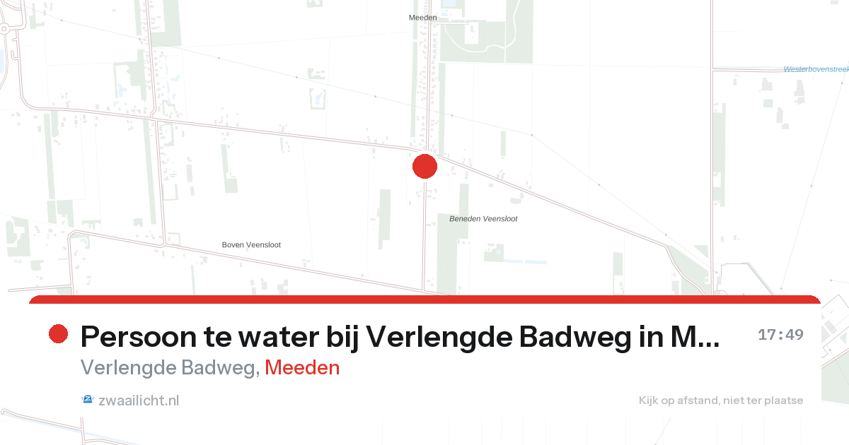 Persoon te water bij Verlengde Badweg in Meeden — 25 aug 2026