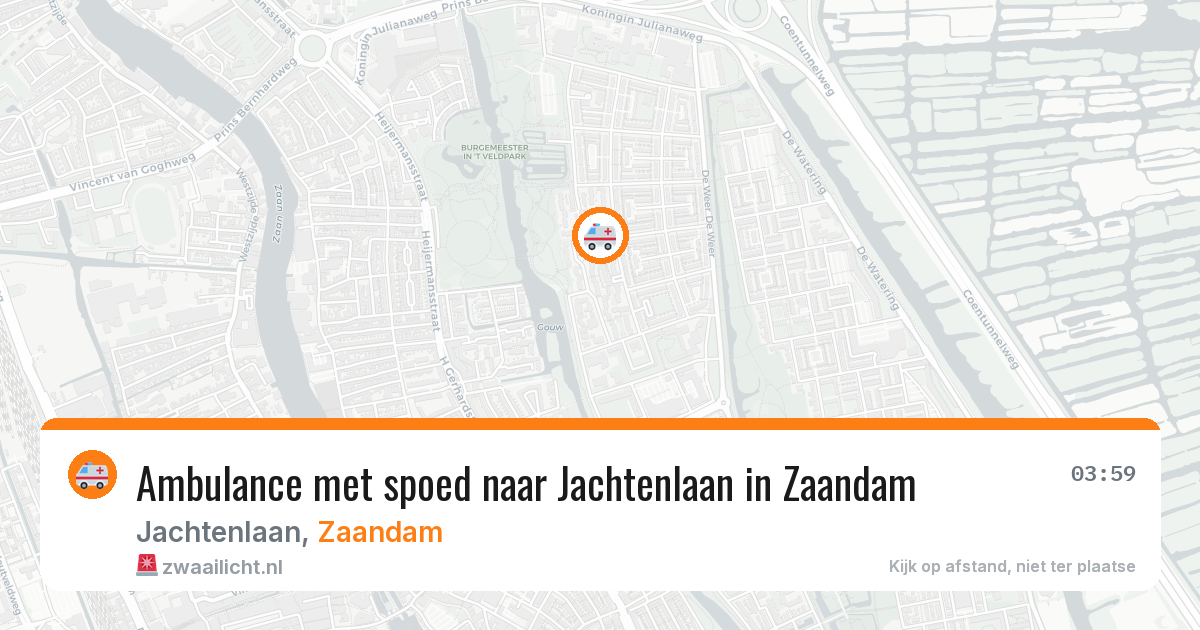 Ambulance met spoed naar Jachtenlaan in Zaandam — 31 mrt 2026